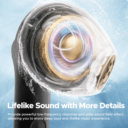 Air4 Lite Wireless Earphone Hi-Res Audio Bluetooth 5.3 Eearbuds 6 Mic,Ai Call Noise Reduction, Multipoint Connection