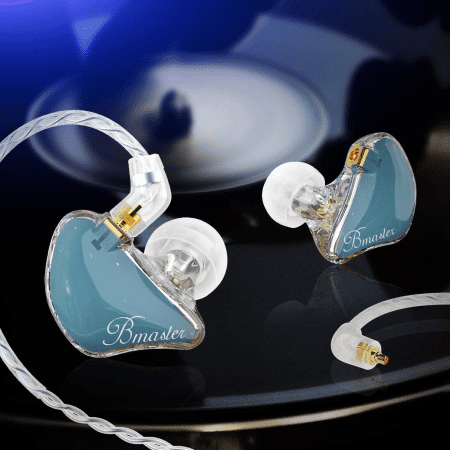 Bmaster Triple Drivers in Ear Monitor Headphone with Two Detachable Cables Fit in Ear Suitable for Audio Engineer, Musician (Blue)