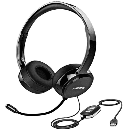 Mpow Computer Headset Office Call Center Usb/3.5Mm Wired Headphone with Mic