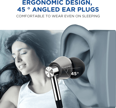 Triple Driver In-Ear Earphones Hi-Res Headphones with High Resolution, Bass Driven Sound, MEMS Mic, In-Line Remote, High Fidelity for Smartphones/Pc/Tablet - Silver