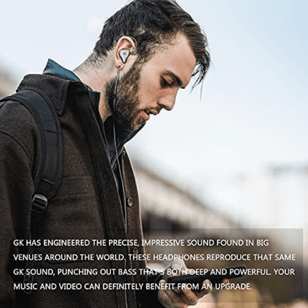 KZ ZAS IEM Earphones,16-Unit Hybrid High-Frequency 7Ba+10Mm Dual DD Hifi Stereo Sound Earphones Noise Cancelling Earbuds Built-In Callable In-Ear Headphones Wired(Black with Microphone)