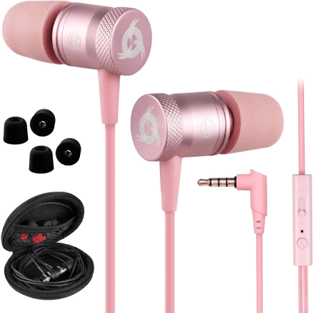 Fusion C - USB-C Earbuds with Microphone + Long-Lasting Wired Ear Buds + 5 Years Warranty - Innovative: In-Ear with Memory Foam + Earphones with Mic and 3.5 Mm Jack - New Version 2024 - Black