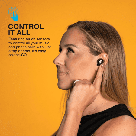 Jbuds Air ANC True Wireless Bluetooth Earbuds, Black, Active Noise Canceling, Low Latency Movie Mode, Dual Connect, IP55 Sweat Resistance, Custom 3 EQ Sound Settings…