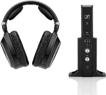 Consumer Audio RS 195 RF Wireless Headphone Systems for TV Listening with Selectable Hearing Boost Preset,Black