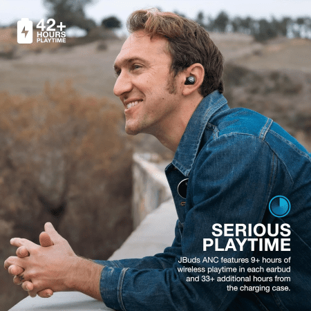 Jbuds ANC 3 True Wireless Earbuds, 42 Hr Playtime, Smart ANC, Custom Sound, Multipoint, Fast Pair