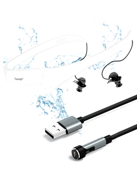 Waterproof Mp3 Player for Swimming, IPX8 8GB Swimming Headset, Silicone Coated Waterproof Music Player, 20H Playing Time