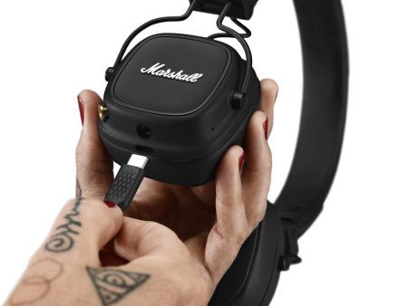 Certified Refurbished - Marshall - Major IV Bluetooth Headphone with Wireless Charging - Black