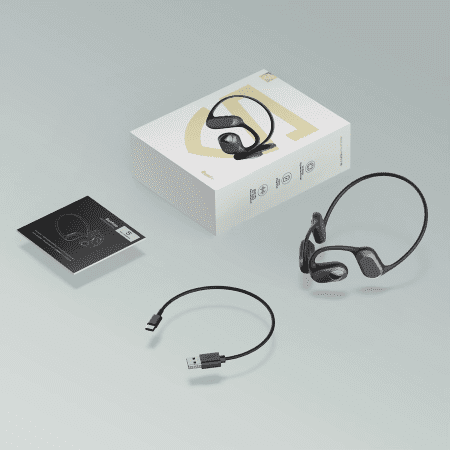 Runfree Air Conduction Wireless Earphones with Bluetooth 5.3 Open-Ear Sports Headphones with 4 Mics and 16.2Mm Driver