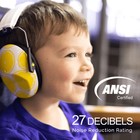 Kids Noise Cancelling Ear Muffs - Toddler Sensory and Autism Hearing Protection Noise Cancelling Headphones