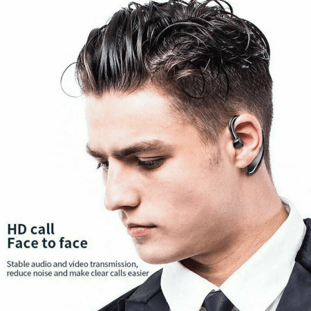 Wireless Bluetooth 5.0 Earpiece Headset Driving Trucker Earbuds Noise Cancelling