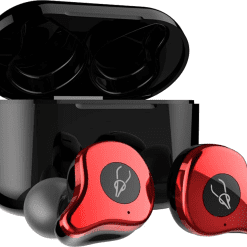 E12 3D Clear Sound True Wireless Earphone Sport Hifi Stereo Earbuds Blutooth 5.0 TWS Stereo Earphones a Week'S Endurance with Built-In Mic Charging Case (Martha Red)