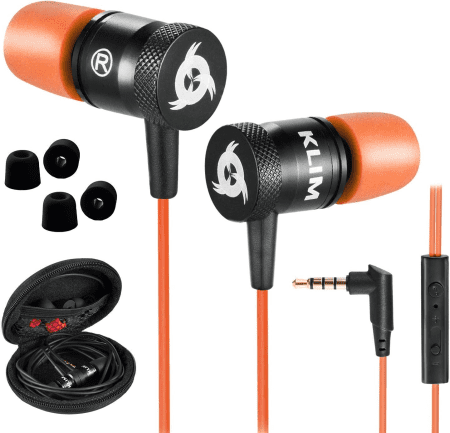 Fusion C - USB-C Earbuds with Microphone + Long-Lasting Wired Ear Buds + 5 Years Warranty - Innovative: In-Ear with Memory Foam + Earphones with Mic and 3.5 Mm Jack - New Version 2024 - Black