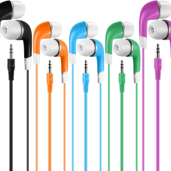 Earbuds Bulk for Kids Students School Classroom 30 Pack, Wholesale Disposable Earphones Headphones for Computers Chromebook Ipad PC Android Phone, Fits All 3.5Mm Interface