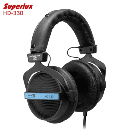 Superlux HD-330 HD330 Audiophile Hifi Stereo Headphone Semi-Open Dynamic Clear Sound Soft Earmuff Single-Sided Gaming Headset