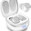 True Wireless Earbuds EP800 - Bluetooth 5.0 Headphones with Wireless Charging Case IPX6 Waterproof / 25H Playback/Built-In Microphone/Dsp Noise Reduction/Stereo Sound Earphones White