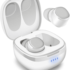 True Wireless Earbuds EP800 - Bluetooth 5.0 Headphones with Wireless Charging Case IPX6 Waterproof / 25H Playback/Built-In Microphone/Dsp Noise Reduction/Stereo Sound Earphones White