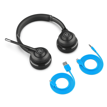 Go Work Wireless On-Ear Headset - Bluetooth or Wired Office Headset with Multipoint and 45+ Hours Playtime