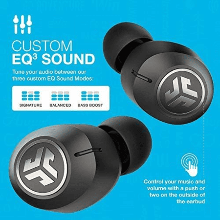 Jbuds Air ANC True Wireless Bluetooth Earbuds, Black, Active Noise Canceling, Low Latency Movie Mode, Dual Connect, IP55 Sweat Resistance, Custom 3 EQ Sound Settings…