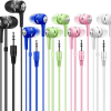 Bulk Earbuds 50 Pack Multi Colored for Classroom Kids Child Teen, Factorymall Wholesale Disposable Earbuds Earphones Headphones for School,Students,Library Computer Lab,Donate(5 Colores)