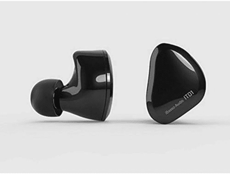 IT01 Dynamic Driver Audiophile MMCX Detachable Iems In-Ear Headphones with (Black)