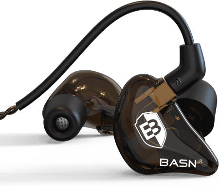 Bsinger PRO in Ear Monitor Headphones for Musicians, Dynamic Driver Noise Isolating Earphones with 2 Detachable MMCX Cables (Black)