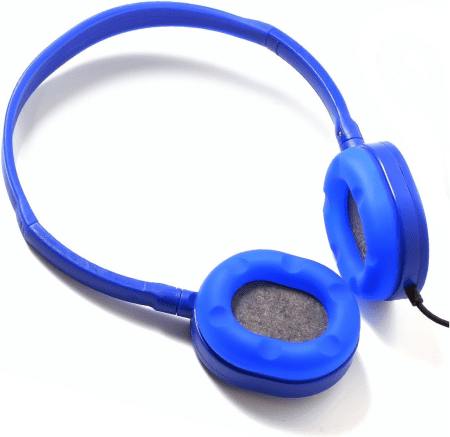 Wholesale Bulk Headphone Earphone Earbud (Khp0-25Dblue) 25 Pack Wholesale Dark Blue Headphone for School, Classroom, Airplane, Hospiital, Students,Kids and Adults