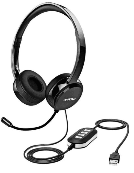 Mpow Ear-Pad Wired Headset - Black (MPPA071AB) NO BOX