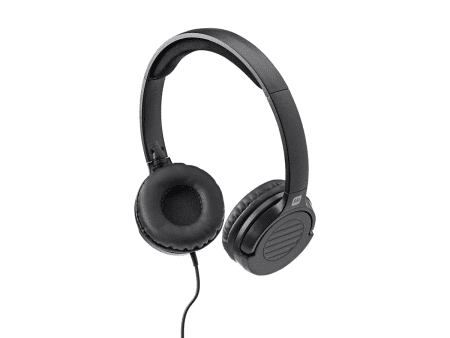 Hi-Fi Lightweight On-Ear Headphones with In-Line Play/Pause Controls and Built-In Microphone