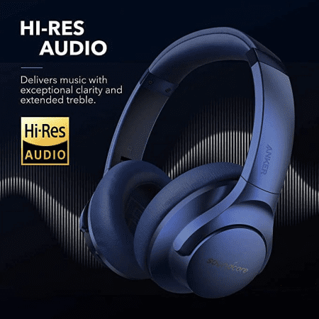 Life Q20 Hybrid Active Noise Cancelling Headphones, Wireless over Ear Bluetooth Headphones, 60H Playtime, Hi-Res Audio, Deep Bass, Memory Foam Ear Cups, for Travel, Home Office