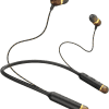 Smile Jamaica Wireless: Wireless Neckband Earphones with Microphone, Bluetooth Connectivity, 8 Hours of Playtime, and Sustainable Materials (Brass)