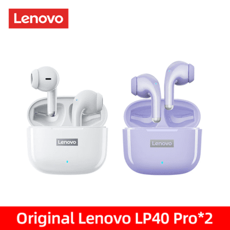 Original Lenovo LP40 Pro TWS Earphones Wireless Bluetooth 5.1 Sport Noise Reduction Headphones Touch Control 250Mah 2022 New