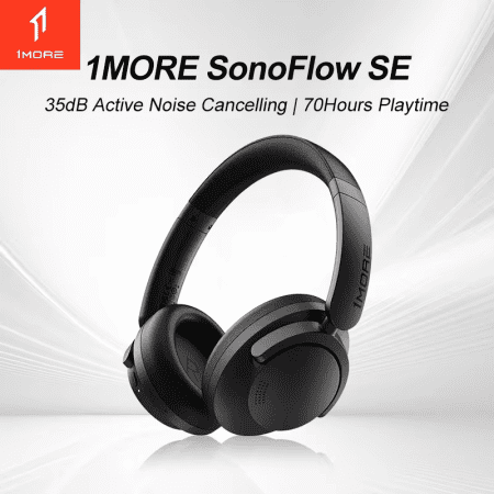 Sonoflow SE Active Noise Cancelling Wireless Headphones, 70H Playtime,Dlc Dynamic Driver,Enhanced Calling