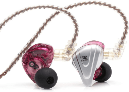 KZ ZSX 5BA+1DD 6 Driver Hybrid In-Ear Hifi Earphones with Zinc Alloy Faceplate, 0.75Mm 2 Pin Detachable Cable for Audiophile Musician (Without Mic, Purple)